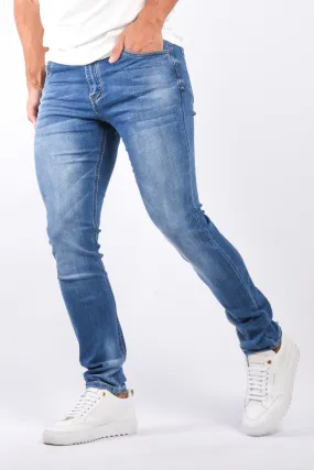 Slim Fit Stretch Jeans “Nick” Basic Blue